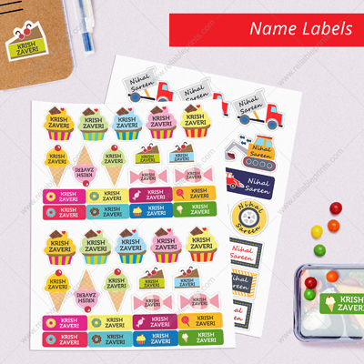 Sticky Peel & Stick Name Labels