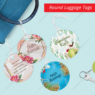 Round Luggage Tags (Set of 4)